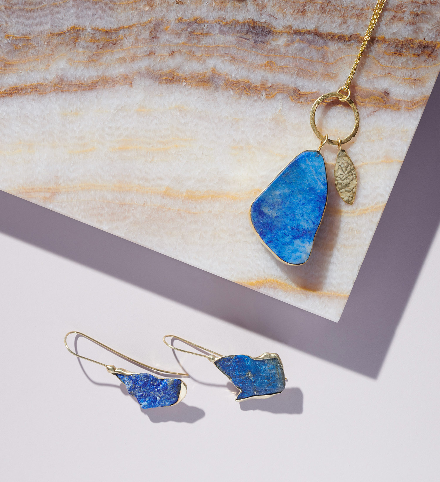 Lapis Lazuli Earrings, Lapis Lazuli Pendant Necklace